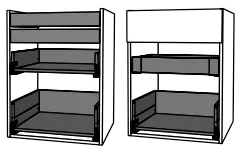 Metallschubladen-Set für schwedische Möbel