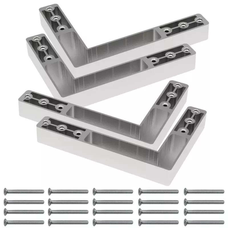 Eckteile zu Alu-Glasrahmenprofil ANKOR 30 