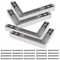 Eckteile zu Alu-Glasrahmenprofil ANKOR 30 