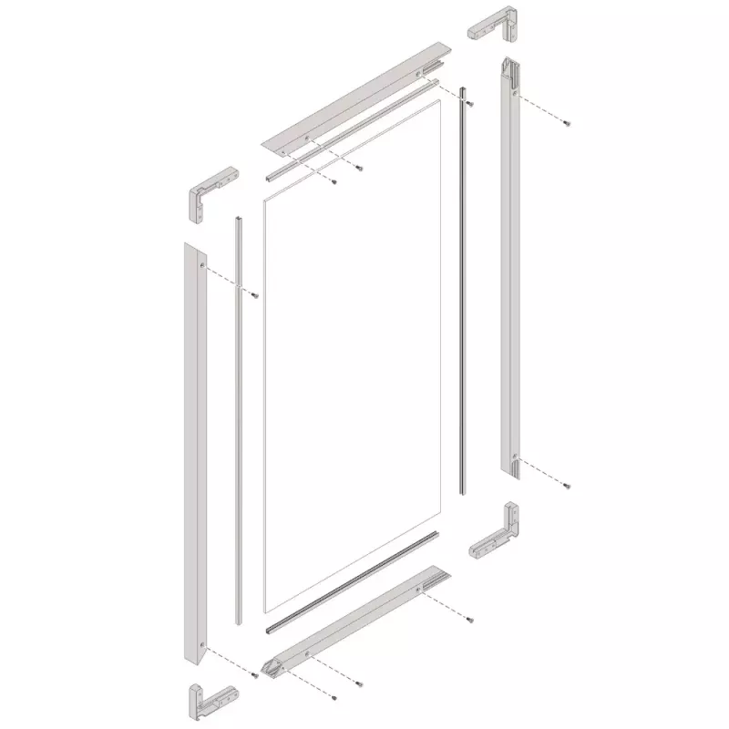 Eckteile zu Alu-Glasrahmenprofil ANKOR 19/27 