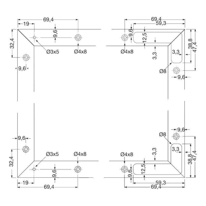 Aluminium Glasrahmenprofil ANKOR 19 