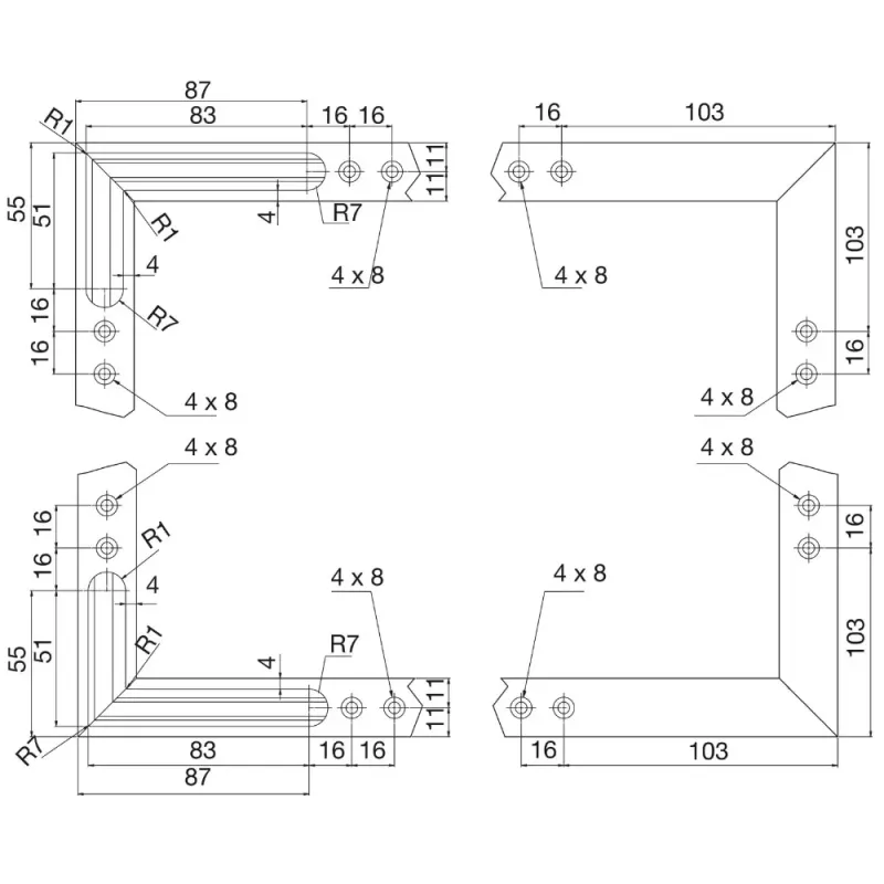 Aluminium Glasrahmenprofil ANKOR 30 