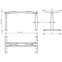 Elektrisches Tischgestell bis 160 kg belastbar - für 100x220 cm max. Plattengröße 