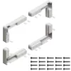 Eckteile-Set zu Ankor DS-19/27 - Schrauben verzinkt + schwarz