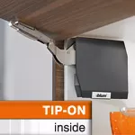 AVENTOS HK-S Hochklappenbeschlag für TIP-ON, tiefgrau