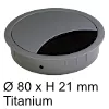 Kabeldurchlass Ø 80 mm - Titanium