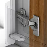 MODUL Kühlschrank-Schlepptürscharnier 95 Grad inkl. Montageplatte