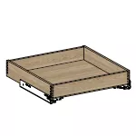 Holzschublade Typ B, Höhe 100 mm inkl. Führung